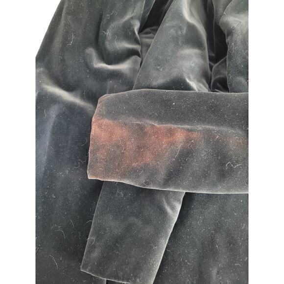 HP Vintage Black Velour One Rhinestone Button Fitted Jacket - Picture 13 of 15